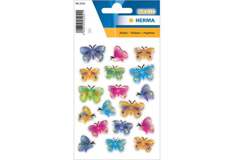 HERMA Sticker Herma Sticker MAGIC Tiere Schmetterlinge Stone 1 Bl von HERMA