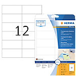 HERMA Transparente Etiketten 4682 Rechteckig DIN A4 97 x 42,3 mm 25 Blatt à 12 Etiketten von HERMA