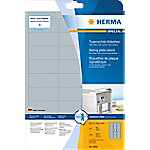 HERMA Typenschild-Etiketten 4592 Silber Rechteckig DIN A4 63,5 x 29,6 mm 10 Blatt à 27 Etiketten von HERMA