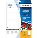 HERMA Wetterfeste Etiketten 4575 DIN A4 Weiß Rechteckig 99,1 x 67,7 mm 20 Blatt à 8 Etiketten von HERMA