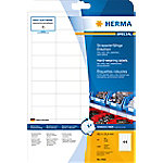 HERMA Wetterfeste Etiketten 4581 DIN A4 Weiß Rechteckig 48,3 x 25,4 mm 10 Blatt à 44 Etiketten von HERMA
