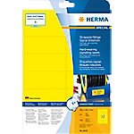 HERMA Wetterfeste Etiketten 8029 Gelb Rechteckig DIN A4 99,1 x 42,3 mm 25 Blatt à 12 Etiketten von HERMA