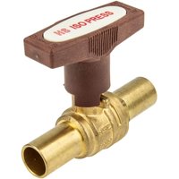 Hermann Schmidt - hs isopress Heizungs-Kugelhahn mit ø 15 mm Press-Klemmanschluß, ISO-T-Griff, MS-blank von HERMANN SCHMIDT