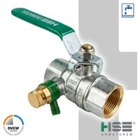 Uniwater Trinkwasser-Kugelhahn mit Entllerung beids. Innengewinde 1 Zoll (dn 25), Typ 1497 von HERMANN SCHMIDT