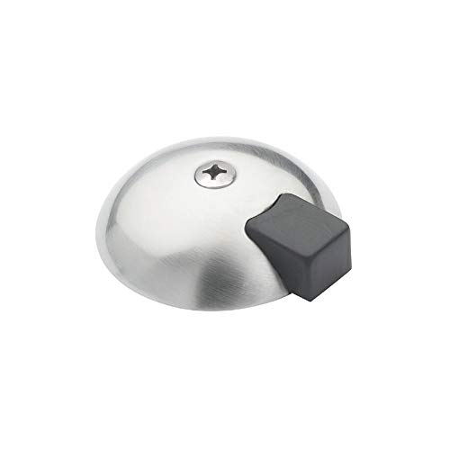 HERMAT Bodentürstopper 3699 TS-60 - aufschraubbar - Edelstahl matt - 70mm Durchmesser - inkl. Befestigungsmaterial von Hermat