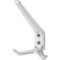 Huthaken 0032 zweifach 89 mm Aluminium silberfarbig eloxiert 127 mm - 0032-01E - Hermeta von HERMETA