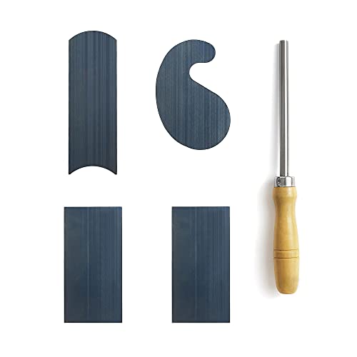 Schrankschaber (1 Brenner + 2 Rechteck + 1 gebogen + 1 Schwanenhals) von HERMIT TOOLS