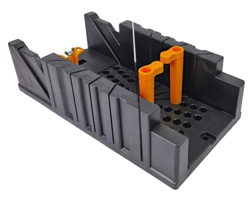 HERO Gehrungslade Schneidlade mit Haltenocken ABS Kunststoff Lade Gehrungsbox Winkelschneider 325x165x95mm Schnittwinkel: 22.5° 45° 90° Gehrungsschneidlade Sägelade von HERO PROFIWERKZEUG
