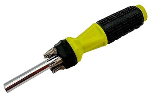 HERO Ratschenschraubendreher mit Bit Magazin inklv. 6 Bits Magnetischer Bithalter Schraubendreher Set 7-Teilig Schraubenzieher Bitmagazin Bitsatz Ratschen Antrieb Torx/Schlitz/Kreuz Steckschlüssel von HERO PROFIWERKZEUG