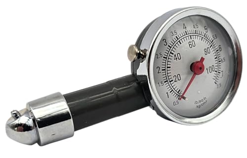 HERO Reifendruckmesser Reifendruckprüfer Luftdruckprüfer Manometer 7,5bar Auto Reifendruck Luftdruck Prüfer 0-100Psi Druckprüfer Mechanischer Luftdruckmesser für Auto, Fahrrad und Motorrad, KFZ von HERO PROFIWERKZEUG