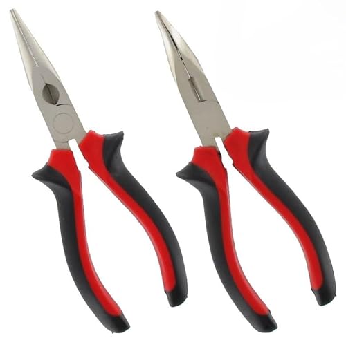 HERO Spitzzange 2er Set Telefonzange Radiozange Flachrundzange Radiozange Flachzange Zangen gerade/gebogen 160 mm Zange Seitenschneidefunktion Antirutsch-Griff Heimwerker Handwerker Hausmeister HERO Spitzzange 2er Set Telefonzange Radiozange Flachrundzange Radiozange Flachzange Zangen gerade/gebogen 160 mm Zange Seitenschneidefunktion Antirutsch-Griff Heimwerker Handwerker Hausmeister von HERO PROFIWERKZEUG