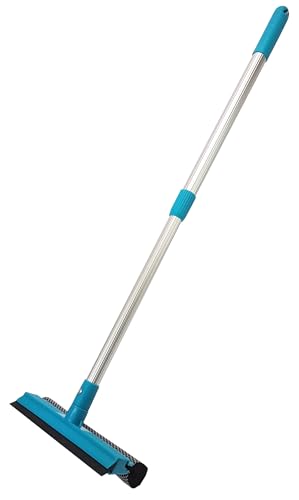 HERO Teleskop Scheibenreiniger Fensterwischer Fensterputzer Auto Windschutzscheiben Abzieher Teleskopstiel 47 cm bis 72 cm ausziehbar Scheibenabzieher Fliegenschwamm mit Aluminium-Rohr Autowaschbürste von HERO PROFIWERKZEUG