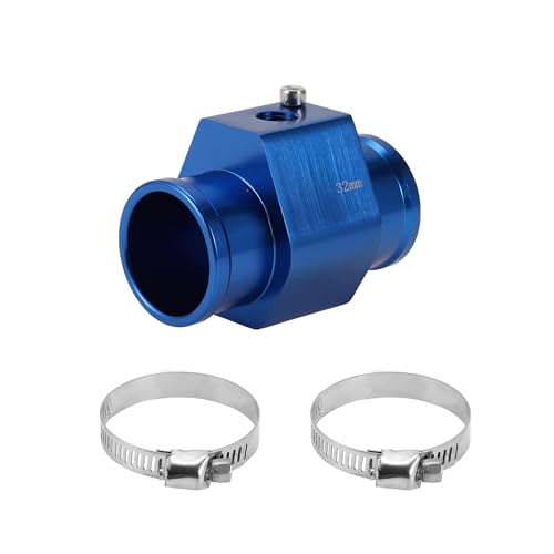 HEROFFIX 1 Set Auto-Wasser-Kühlmitteltemperatursensor-Adapter-Gelenkrohr Radiator Sensor Adapter 32mm Blau von HEROFFIX