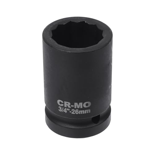 HEROFFIX 1 Stück Schlagschrauber Steckschlüssel Langlebiges Werkzeug 58mm Schwarz Hochleistungs-Kohlenstoffstahl 12-Punkt 26mm für Auto Motorrad Dirtbike Reparatur 3/4 Zoll Antrieb HEROFFIX 1 Stück Schlagschrauber Steckschlüssel Langlebiges Werkzeug 58mm Schwarz Hochleistungs-Kohlenstoffstahl 12-Punkt 26mm für Auto Motorrad Dirtbike Reparatur 3/4 Zoll Antrieb von HEROFFIX