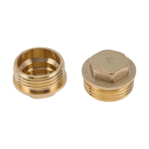 HEROFFIX Messing Rohrverschraubungen 2,5 cm Außengewinde Stecker (konkav) 1 Zoll 2 Stück von HEROFFIX