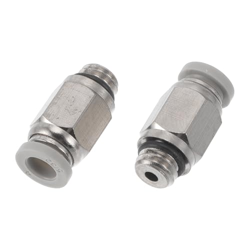 HEROFFIX Push to Connect Luftanschlüsse 5/32" Innengewinde Luftleitung Schnellverbinder Kunststoff Metall M6 2 Stück Weiß Silberton von HEROFFIX