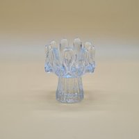 Kosta Boda Kerzenhalter Windlicht Sunflower Glas Votive Vintage Art Glass Design Göran Warff 60S 60Er 70Er 70S Mid Century Modern Schweden von HERRKATINSvinterior