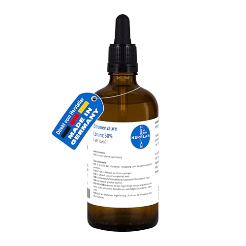 Zitronensäure-Lösung 50% I 1x 100 ml I HERRLAN Qualität I Made in Germany von HERRLAN PSM