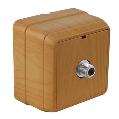 Bron SAT Steckdose Durchgangsdose Aufputz IP20 in Eiche Holz Optik – Hochwertige SAT Dose für den Innenbereich – Stilvolle Elektroinstallation mit einfacher Montage Bron SAT Steckdose Durchgangsdose Aufputz IP20 in Eiche Holz Optik – Hochwertige SAT Dose für den Innenbereich – Stilvolle Elektroinstallation mit einfacher Montage von HERRY24 Your Project Partner
