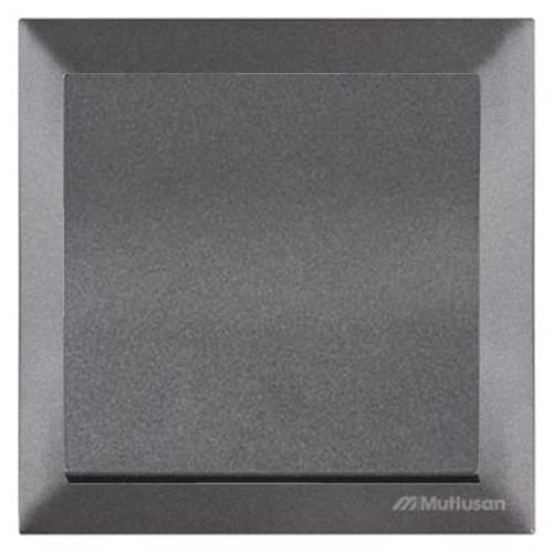 Mutlusan CANDELA Set: 2 poliger Lichtschalter/Ausschalter/Schalter mit Rahmen - Unterputz, Einbau, Wandeinbau - Anthrazit, Grau, Dunkelgrau, Dunkel von HERRY24 Your Project Partner