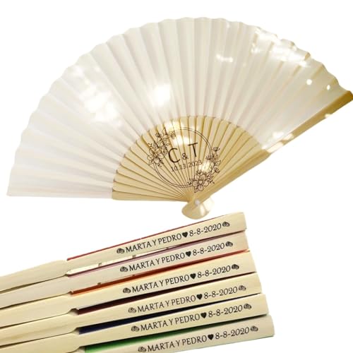 30/50/80/100 Stück Personalisierte Gravierte Seiden-Handfächer, Hochzeitsfächer, Vintage-Fächer, Individuelle Hochzeitsgeschenke, Personalisierte Seidenfächer, Bambus-Seidenfächer, Initiale(50pcs) 30/50/80/100 Stück Personalisierte Gravierte Seiden-Handfächer, Hochzeitsfächer, Vintage-Fächer, Individuelle Hochzeitsgeschenke, Personalisierte Seidenfächer, Bambus-Seidenfächer, Initiale(50pcs) von HERSTL