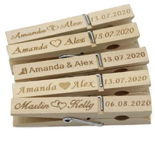 50 Stück Personalisierte Mini-Wäscheklammern Aus Holz Mit Gravur, Personalisierte Rustikale Wäscheklammern Aus Holz, Wäscheklammern Aus Holz, Individuell Gestaltete Wäscheklammern, Hochzeitsdekoration 50 Stück Personalisierte Mini-Wäscheklammern Aus Holz Mit Gravur, Personalisierte Rustikale Wäscheklammern Aus Holz, Wäscheklammern Aus Holz, Individuell Gestaltete Wäscheklammern, Hochzeitsdekoration von HERSTL