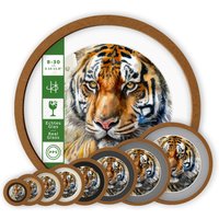 Runder Rahmen Mit Passepartout Honey Und Echtglas, Ölogisch | Ohne Bild 8 cm 10 12 14 16 20 24 30 von HERTHAundTOECHTER