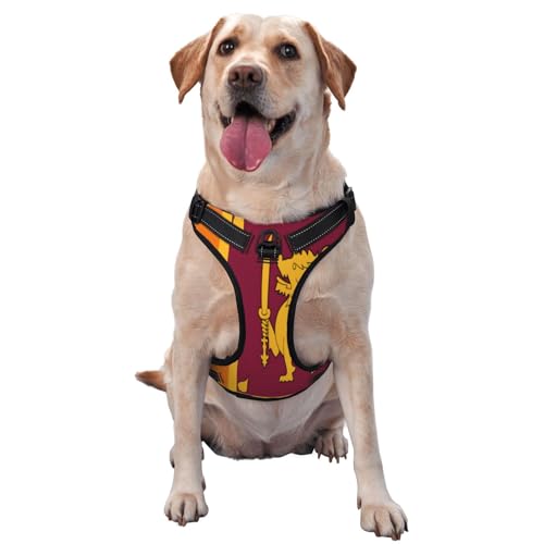 Hundegeschirr mit Sri Lanka-Flagge, für kleine, mittelgroße und große Hunde, verstellbar, atmungsaktiv, mit Schnellverschluss-Schnallen Hundegeschirr mit Sri Lanka-Flagge, für kleine, mittelgroße und große Hunde, verstellbar, atmungsaktiv, mit Schnellverschluss-Schnallen von HERTqwop