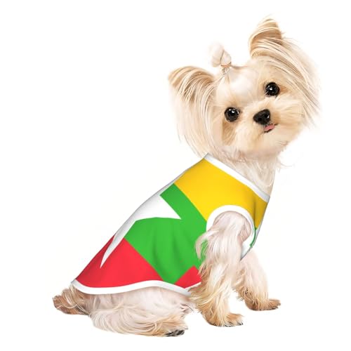 Hundeshirt mit Flagge von Myanmar für kleine Hunde, weiche und atmungsaktive Katzen- und Hundekleidung, geeignet für kleine Haustiere Hundeshirt mit Flagge von Myanmar für kleine Hunde, weiche und atmungsaktive Katzen- und Hundekleidung, geeignet für kleine Haustiere von HERTqwop