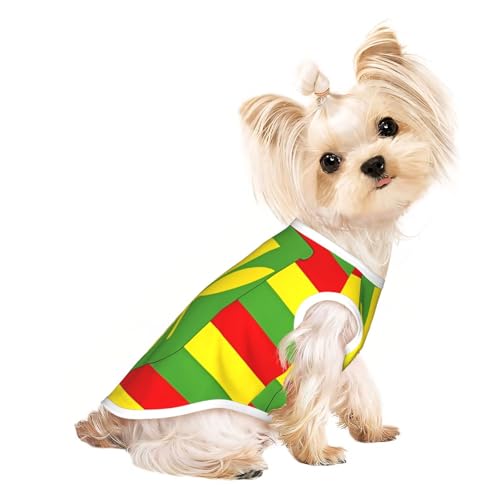 Hundeshirt mit Hawaii-Flagge für kleine Hunde, weiche und atmungsaktive Katzen- und Hundekleidung, geeignet für kleine Haustiere von HERTqwop