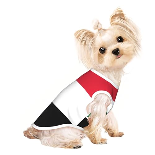 Hundeshirt mit sudanesischer Flagge für kleine Haustiere, weiche und atmungsaktive Katzen- und Hundekleidung, geeignet für kleine Haustiere Hundeshirt mit sudanesischer Flagge für kleine Haustiere, weiche und atmungsaktive Katzen- und Hundekleidung, geeignet für kleine Haustiere von HERTqwop