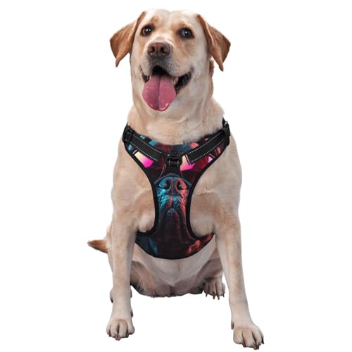 Punk Hundegeschirr für kleine, mittelgroße und große Hunde, verstellbar, atmungsaktiv, mit Schnellverschluss-Schnallen Punk Hundegeschirr für kleine, mittelgroße und große Hunde, verstellbar, atmungsaktiv, mit Schnellverschluss-Schnallen von HERTqwop