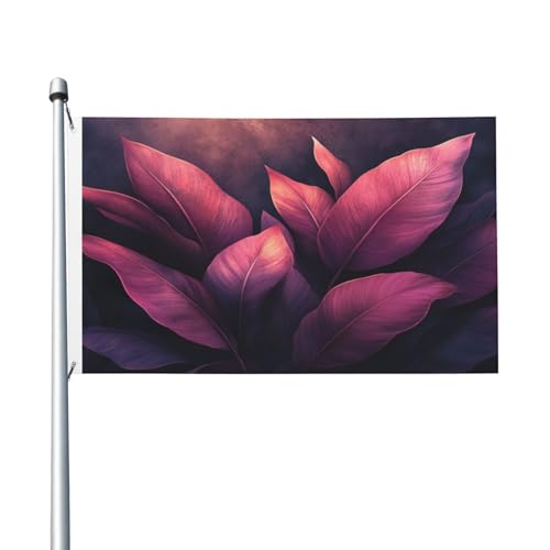 Rote Bananenblätter, 90 x 150 cm, doppelseitige Flagge, robustes Banner für Außen- und Gartendekoration, doppelseitiger Druck, einfach zu installieren Rote Bananenblätter, 90 x 150 cm, doppelseitige Flagge, robustes Banner für Außen- und Gartendekoration, doppelseitiger Druck, einfach zu installieren von HERTqwop