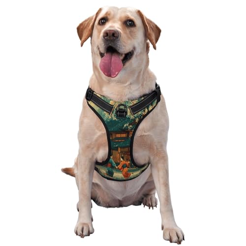 Under Mount Fuji Hundegeschirr für kleine, mittelgroße und große Hunde, verstellbare atmungsaktive Hundeweste mit Schnellverschluss-Schnallen Under Mount Fuji Hundegeschirr für kleine, mittelgroße und große Hunde, verstellbare atmungsaktive Hundeweste mit Schnellverschluss-Schnallen von HERTqwop