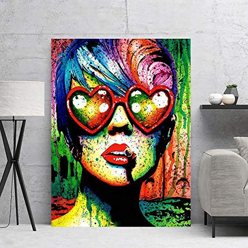 HERW Leinwand-Kunstdruck Nordic Poster Leinwand Kunst Malerei Pin-Up Mädchen Bild Raum Dekor Poster Und Drucke Wohnzimmer Schlafzimmer Küche Dekoration von HERW