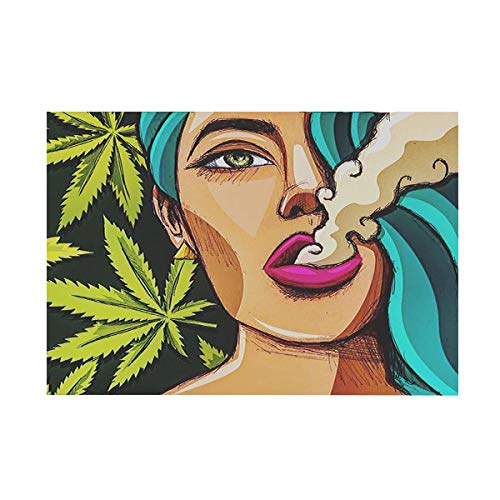 Leinwand Bilder Mädchen Marihuana Poster Und Drucke Home Decor Weibliche Bild Leinwand Malerei Poster Wandkunst Für Wohnzimmer Home Decoration 20X28 Zoll von HERW