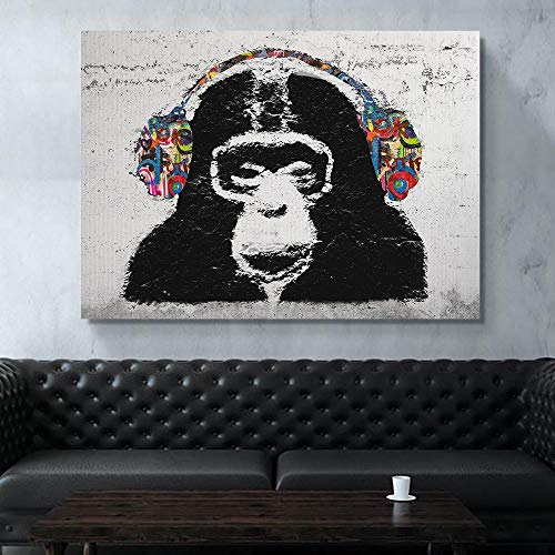 Leinwand-Kunstdruck Abstrakte Affenposter Und Drucke Bild Leinwand Wandkunst Malerei Home Decor Wohnzimmer Schlafzimmer Küche Dekoration von HERW