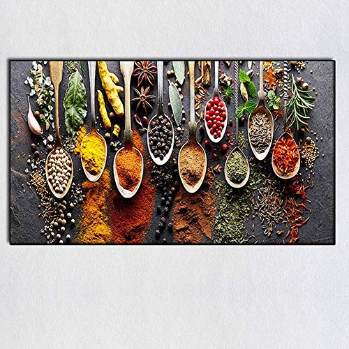 HERWS Leinwand Bilder Küchengewürze Poster Modern Food Gedruckt Auf Leinwand Wandkunst Bild Für Home Restaurant Poster Wanddekoration von HERWS