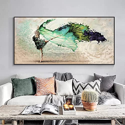 HERWS Leinwandbild Abstrakte Tanzende Mädchen Leinwand Malerei Wandkunst Bild Moderne Nordische Frauen Poster Und Drucke Für Wohnzimmer Dekoration von HERWS