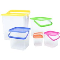 Herzberg - 5 in 1 eckbehalter fur kubische lebensmittel set mit griff Herzberg - 5 in 1 eckbehalter fur kubische lebensmittel set mit griff von HERZBERG