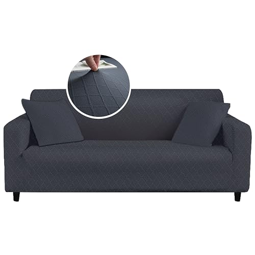 Sofa überzug 4 Sitzer Sofabezug mit Armlehnen, Stretch Sofa überwurfdecke, Modern waschbar Sofabezug Kratzfest wasserfest Couch überzug Sofa Cover-Rosa von HERZLG LIFE