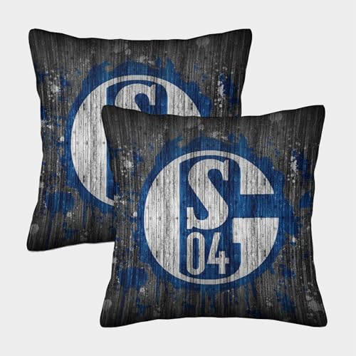 HESHS Schalke Logo Frühling Kissenbezug 2er Set, Fußball Sofa Dekokissen Kissenbezüge Kissenhülle Waschbar Polyester Flachs Textil Outdoor Polster Kopfkissenbezug Kissen Bezug 45x45cm HESHS Schalke Logo Frühling Kissenbezug 2er Set, Fußball Sofa Dekokissen Kissenbezüge Kissenhülle Waschbar Polyester Flachs Textil Outdoor Polster Kopfkissenbezug Kissen Bezug 45x45cm von HESHS