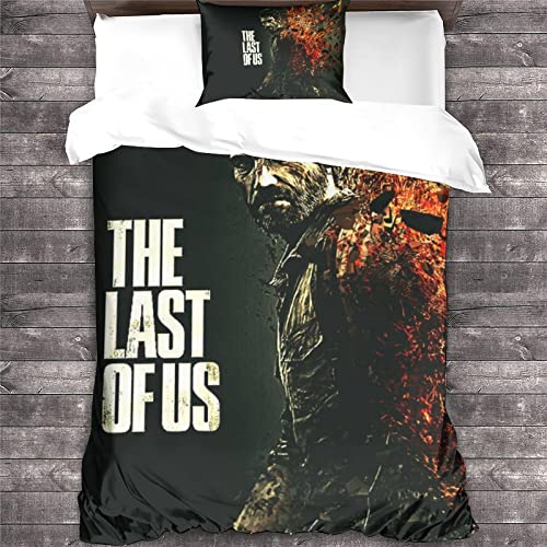 HESHS The Last of Us 3D Bettwäsche Game Characters Bettbezug Mikrofaser Quilt Cover Mit Reißverschluss Für Kinder Teenager Erwachsene Bettwäsche Single（135x200cm） von HESHS