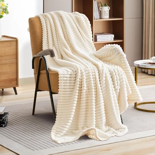 Kuscheldecke Flauschig Decke Wolldecke Blanket 150x200 Sofa Kuscheldecke Blanket Weiß Flauschig Weiche Warme wohn- & Kuscheldecken Decke für Couch Wohnzimmer Winter Sherpa Decke von HESIOL