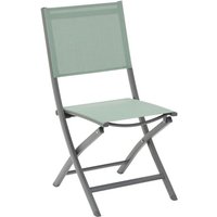 4er-Set klappbare Gartenstühle essentia Olivgrün & Graphit - Epoxidbeschichtetes Aluminium - Texalin - Hespéride 4er-Set klappbare Gartenstühle essentia Olivgrün & Graphit - Epoxidbeschichtetes Aluminium - Texalin - Hespéride von HESPERIDE