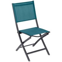 Set mit 4 klappbaren Gartenstühlen Essentia Entenblau & Graphit - Hespéride von HESPERIDE