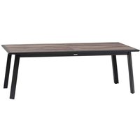 Ausziehbarer Garten-Tisch Pavane Graphit & Pekan - 12 Sitze - Hespéride von HESPERIDE