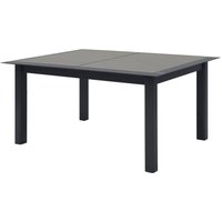 Ausziehbarer Gartentisch Allure in Muskatnussbaumoptik und Graphitgrau - 10 Plätze - Hespéride von HESPERIDE