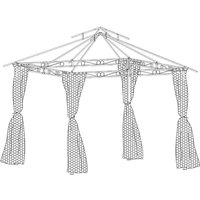 Hesperide - Mückennetzgardine für Gartenlaube Fogo Schwarz - Für Fogo 3 x 3 m (4 Mückennetzgardine) - Hespéride von HESPERIDE