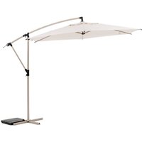 Hesperide - Freistehender runder Sonnenschirm Manoa Ton & Weizen 3m aus Aluminium Stahl und Polyester - Hespéride von HESPERIDE